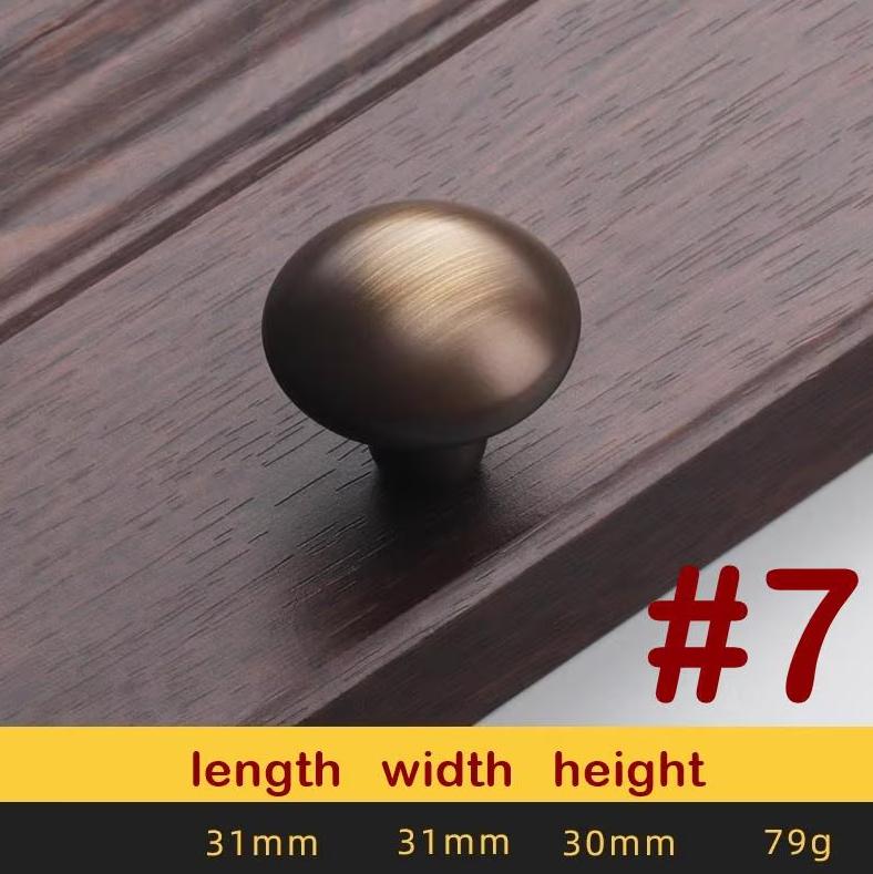 Aged Solid Brass Drawer Knob 31 30 31 mm 1 1/4" 1 1/8" 1 1/4" Antique Bronze Kitchen Door Drawer Pull Furniture Hardware Wholesale