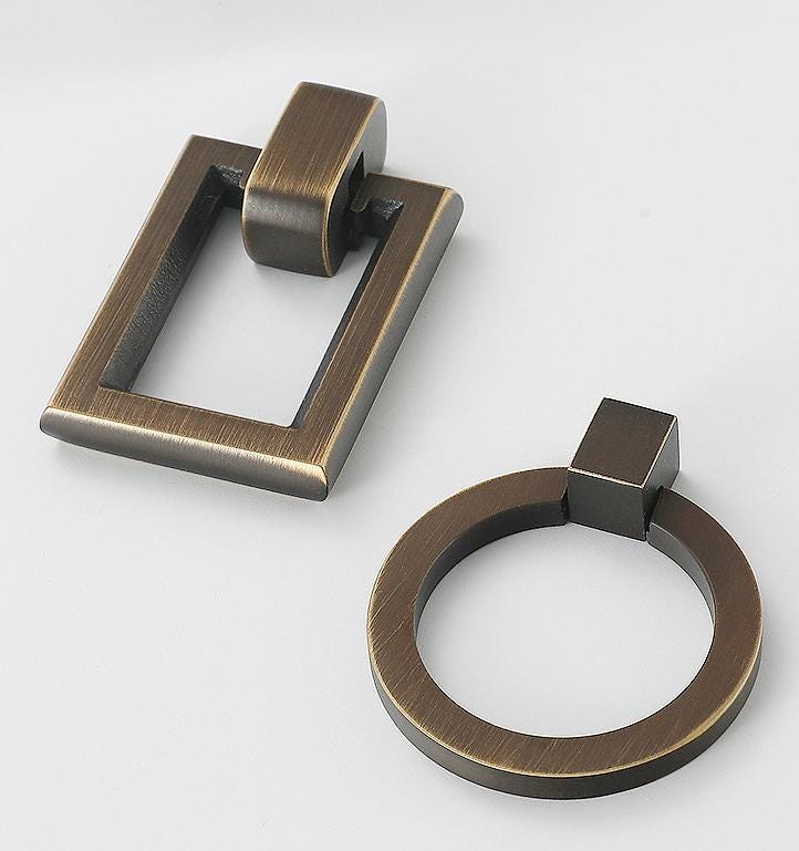Solid Brass Cabinet Cup Pulls - Antique Bronze Finish for Cabinets - view 5
