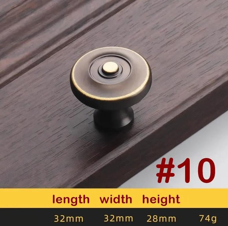 Aged Solid Brass Drawer Knob 32 28 32 mm 1 1/4" 1 1/8" 1 1/4" Antique Bronze Kitchen Door Drawer Pull Furniture Hardware Wholesale