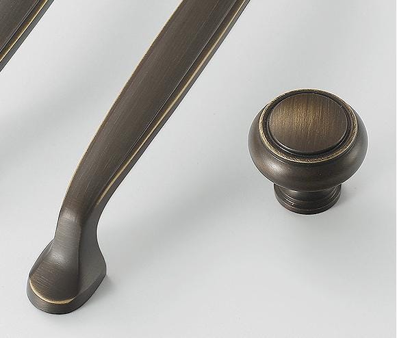 Aged Solid Brass Drawer Knob 29 27 29 mm 1 1/8" 1" 1 1/8" Antique Bronze Kitchen Door Drawer Pull Furniture Hardware Wholesale