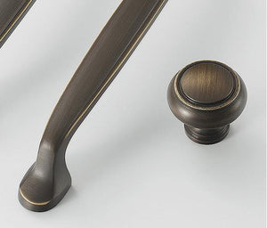 Solid Brass Vintage Cabinet Pulls & Knobs - Antique Bronze Finish - view 5