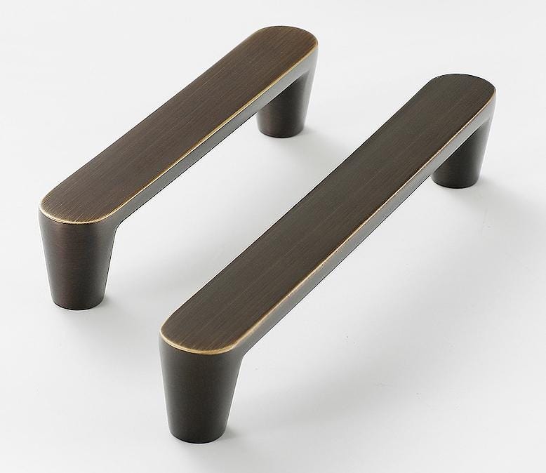 Aged Solid Brass Drawer Pull Handle Coffee Paleo Color 4 5 Inches 96 128 mm Kitchen Cabinet Door Furniture Decor Hardware Wholesale