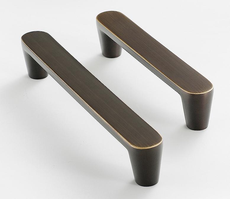 Aged Solid Brass Drawer Pull Handle Coffee Paleo Color 4 5 Inches 96 128 mm Kitchen Cabinet Door Furniture Decor Hardware Wholesale