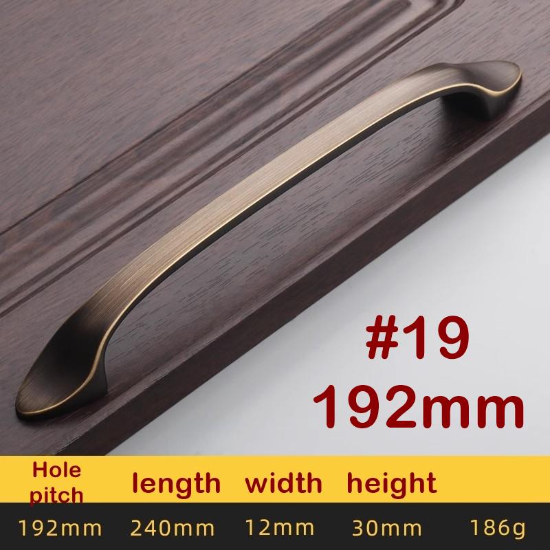 Aged Solid Brass Drawer Pull Handle Coffee Paleo Color 4 5 7 Inches 96 128 192 mm Kitchen Cabinet Door Furniture Decor Hardware Wholesale