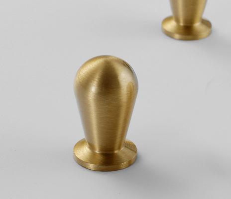 Brushed Solid Brass Drawer Knob 25 29 mm 1" 1 1/8" Brass Color Kitchen Door Drawer Pull Furniture Hardware Wholesale