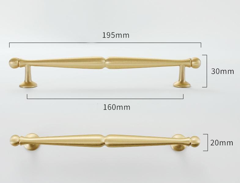 Brushed Solid Brass Drawer Pull Handle Brass Color 5 6 8 9 Inches 127 160 195 230 mm Kitchen Cabinet Door Furniture Decor Hardware Wholesale