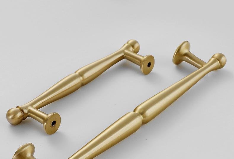Brushed Solid Brass Drawer Pull Handle Brass Color 5 6 8 9 Inches 127 160 195 230 mm Kitchen Cabinet Door Furniture Decor Hardware Wholesale
