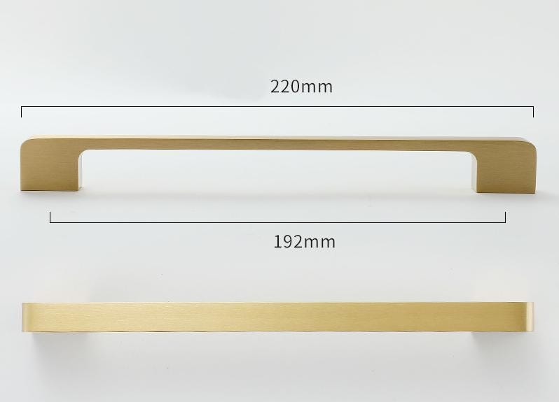 Brushed Solid Brass Drawer Pull Handle Brass Color 3 4 5 9 Inches 80 107 144 220 mm Kitchen Cabinet Door Furniture Decor Hardware Wholesale