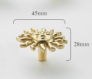 Solid Brass Cabinet Pulls & Knobs - Gold Finish Furniture Hardware - view 3