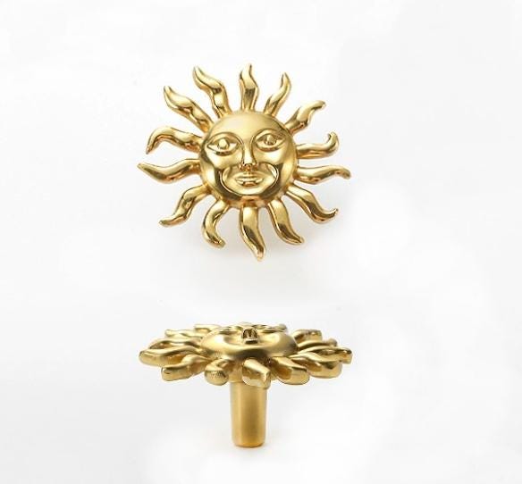 Solid Brass Cabinet Pulls & Knobs - Gold Finish Furniture Hardware - view 6