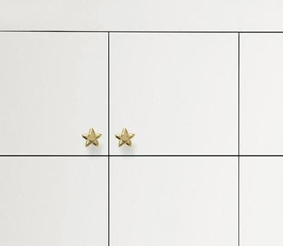 Solid Brass Star Drawer Knob 25 45 mm 1" 1 3/4" Gold Color Kitchen Door Drawer Pull Furniture Hardware Wholesale
