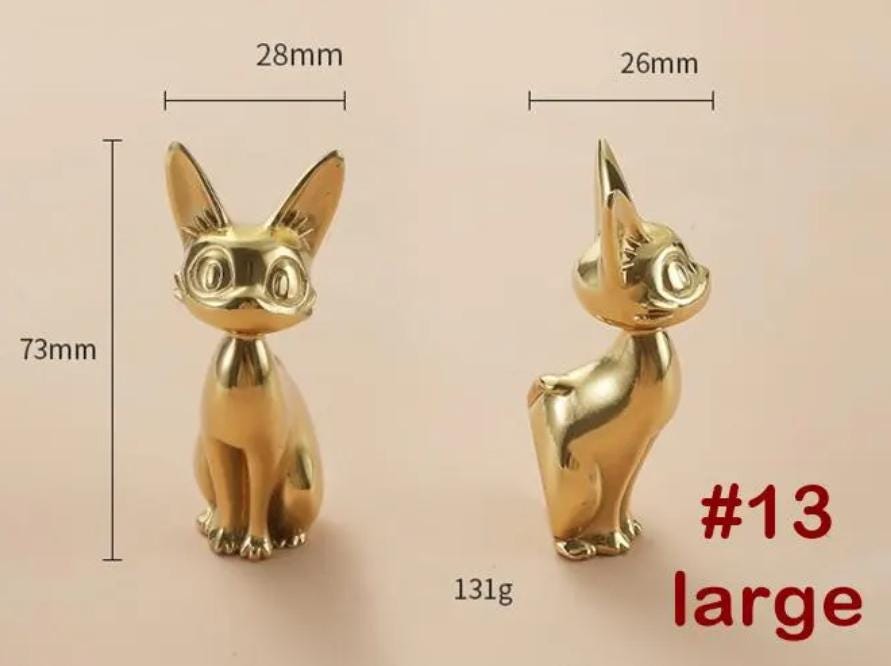 Solid Brass Cat Drawer Knob 55 73 mm 2 1/8" 2 7/8" Gold Color Kitchen Door Drawer Pull Furniture Hardware Wholesale