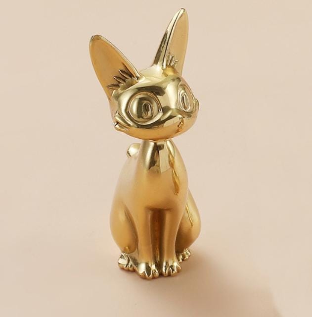 Solid Brass Cat Drawer Knob 55 73 mm 2 1/8" 2 7/8" Gold Color Kitchen Door Drawer Pull Furniture Hardware Wholesale