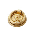 Solid Brass Floral Door Knocker Ring Pulls - Gold Finish Hardware - #1 / 1pc