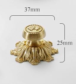Solid Brass Flower Drawer Knob 25 37 mm 1 1 1/2 Inches Gold Color Kitchen Door Drawer Pull Furniture Hardware Wholesale