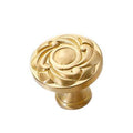 Solid Brass Floral Cabinet Pulls & Knobs - Gold Finish for Cabinets - #14 / 1pc