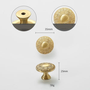 Solid Brass Floral Cabinet Pulls & Knobs - Gold Finish for Cabinets - view 3