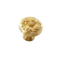 Solid Brass Floral Cabinet Pulls & Knobs - Gold Finish for Cabinets - #16 / 1pc