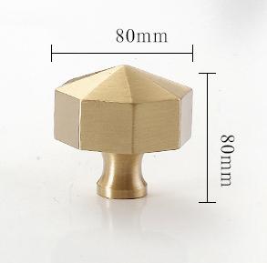 Solid Brass Round Cabinet Pulls & Knobs - Brass Color Finish - view 3