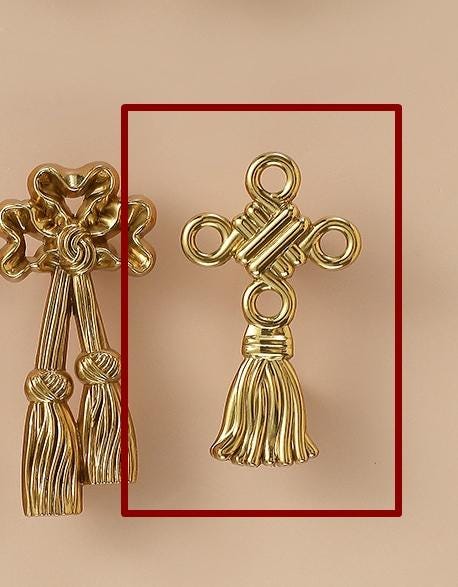 Solid Brass Floral Cabinet Pulls & Knobs - Gold Finish for Cabinets - view 7