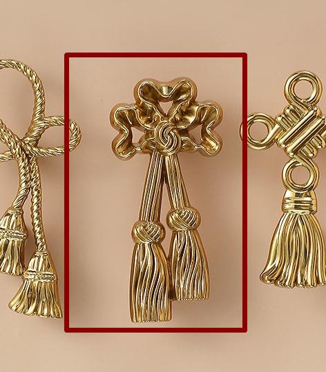 Solid Brass Floral Cabinet Pulls & Knobs - Gold Finish for Cabinets - view 6