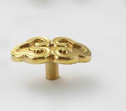 Solid Brass Floral Cabinet Pulls & Knobs - Gold Finish for Cabinets - view 5