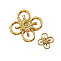 Solid Brass Floral Cabinet Pulls & Knobs - Gold Finish for Cabinets - #8 / 1pc