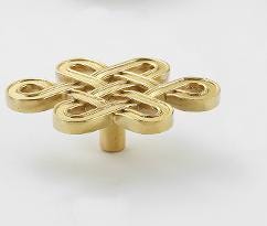 Solid Brass Flower Drawer Knob 20 60 mm 3/4 2 3/8 Inches Gold Color Kitchen Door Drawer Pull Furniture Hardware Wholesale