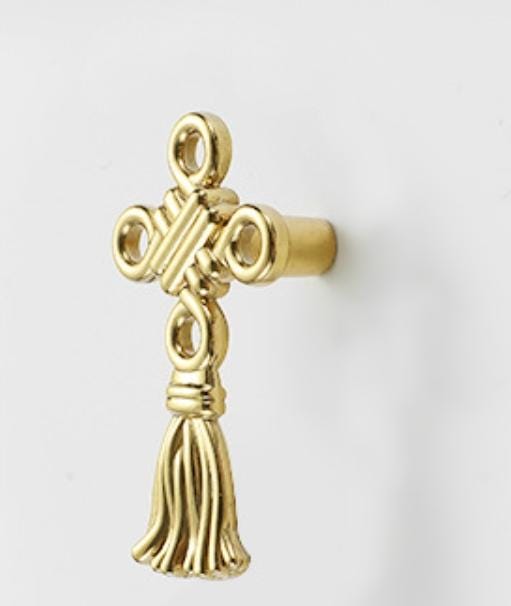 Solid Brass Tassel Drawer Knob 34 60 mm 1 3/8 2 3/8 Inches Gold Color Kitchen Door Drawer Pull Furniture Hardware Wholesale