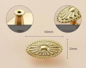 Solid Brass Floral Cabinet Pulls & Knobs - Gold Finish for Cabinets - view 8