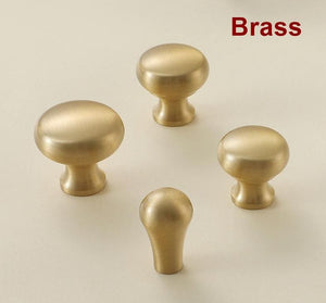 Solid Brass Round Cabinet Pulls & Knobs - Silver Finish Hardware - view 10