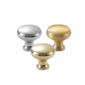 Solid Brass Round Cabinet Pulls & Knobs - Silver Finish Hardware - #2 Brass (small) / 1pc