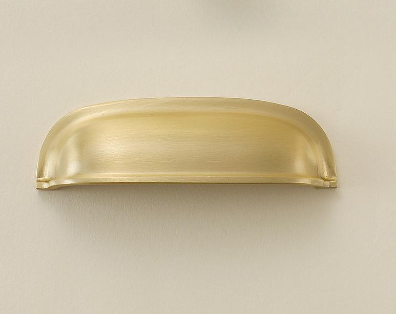 Solid Brass Cabinet Cup Pulls - Silver Finish Decorative Hardware - view 6