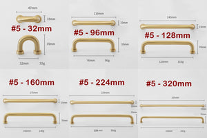 Solid Brass Cabinet Pulls & Knobs - Silver Finish for Wardrobes - #4 Brass 96mm / 1pc