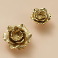 Solid Brass Floral Cabinet Pulls & Knobs - Gold Finish for Cabinets - #6 33mm / 1pc