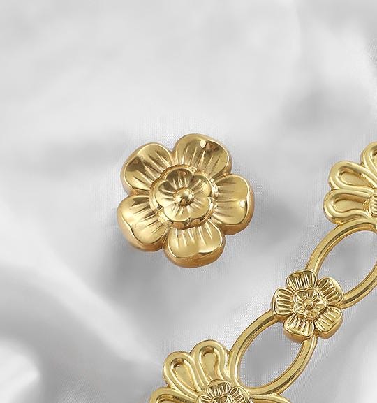 Solid Brass Flower Drawer Knob 23 34 mm 7/8" 1 3/8" Brass Color Kitchen Door Drawer Pull Furniture Hardware Wholesale