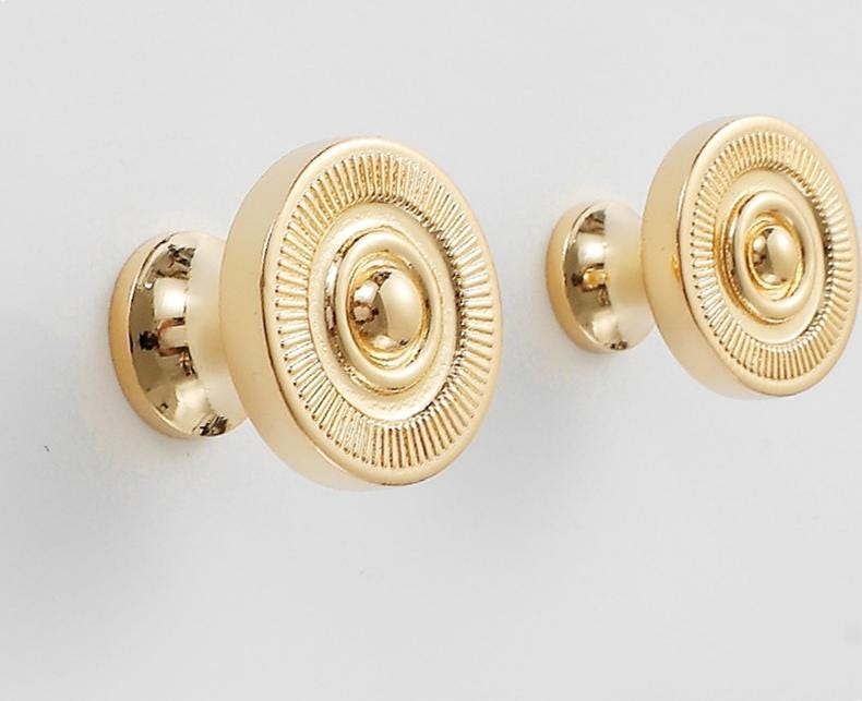 Solid Brass Drawer Knob 22 25 mm 7/8" 1" Gold Color Kitchen Door Drawer Pull Furniture Hardware Wholesale