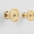 Solid Brass Round Cabinet Pulls & Knobs - Gold Finish for Cabinets - #1 22mm / 1pc