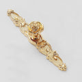 Solid Brass Floral Cabinet Pulls & Knobs - Gold Finish for Cabinets - #8 138mm / 1pc