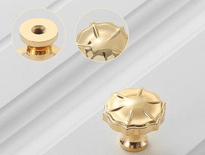 Solid Brass Round Cabinet Pulls & Knobs - Gold Finish for Cabinets - view 3