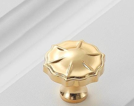 Solid Brass Round Cabinet Pulls & Knobs - Gold Finish for Cabinets - view 8