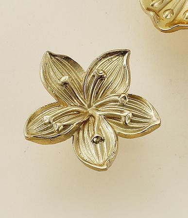 Solid Brass Flower Drawer Knob 20 37mm 3/4" 1 1/2" Gold Color Kitchen Door Drawer Pull Furniture Hardware Wholesale