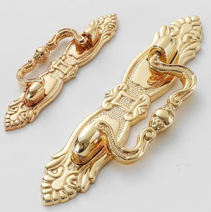 Solid Brass Drop Ring Door Knocker Ring Pulls - Gold Finish Hardware - #15 114mm / 1pc