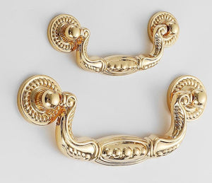 Solid Brass Cabinet Pulls & Knobs - Gold Finish Furniture Hardware - view 4