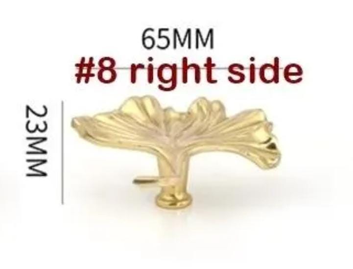 Solid Brass Leaf Drawer Knob 23 65mm 7/8" 2 1/2" Brass Color Kitchen Door Drawer Pull Furniture Hardware Wholesale