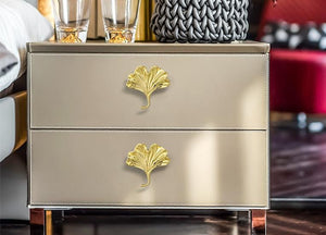 Solid Brass Leaf Cabinet Pulls & Knobs - Gold Finish for Cabinets - view 8