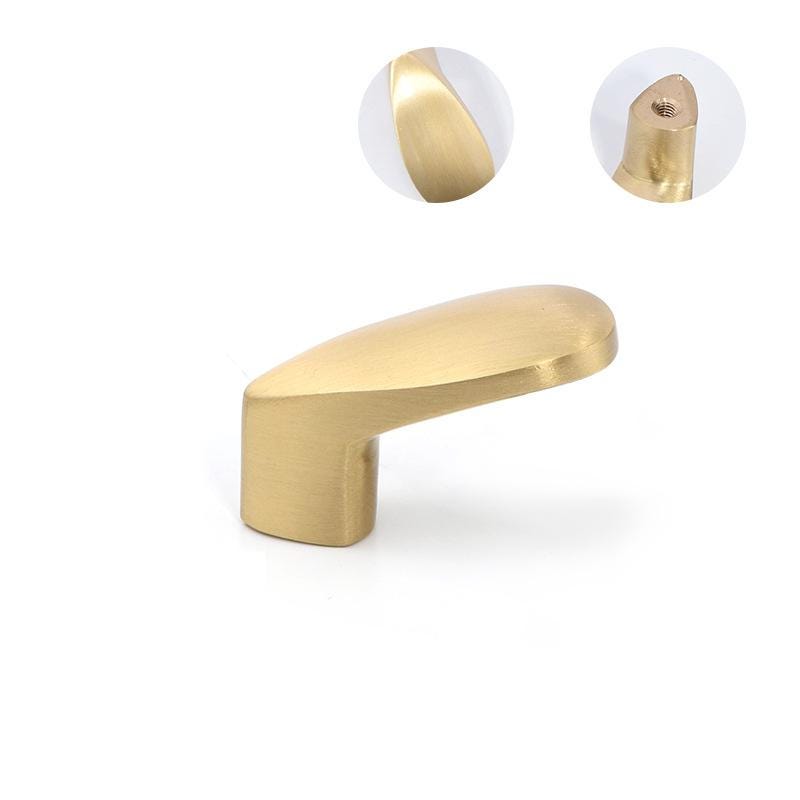 Solid Brass Lever Drawer Knob 26 40mm 1" 1 5/8" Brass Color Kitchen Door Drawer Pull Furniture Hardware Wholesale