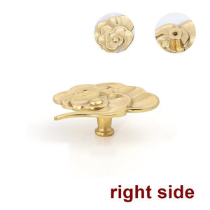 Solid Brass Leaf Cabinet Pulls & Knobs - Gold Finish for Cabinets - view 4