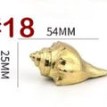 Solid Brass Shell Cabinet Pulls & Knobs - Gold Finish for Cabinets - #18 gold/54mm / 1pc