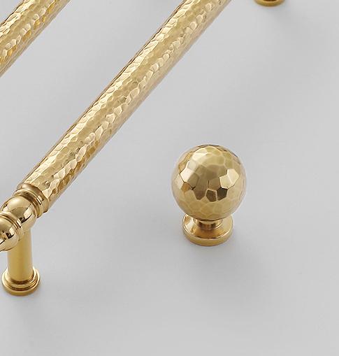 Solid Brass Vintage Cabinet Pulls & Knobs - Gold Finish Hardware - view 4
